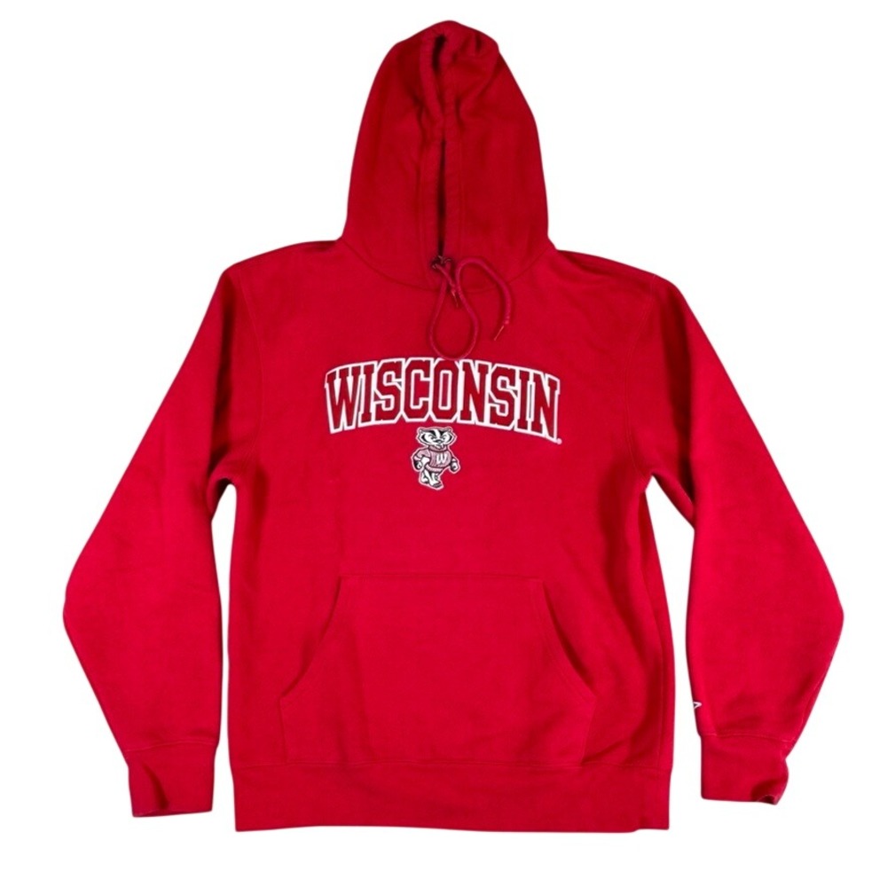 Blue 84 Wisconsin Badgers Hoodie Red Bucky Badger Mascot Sweatshirt Small